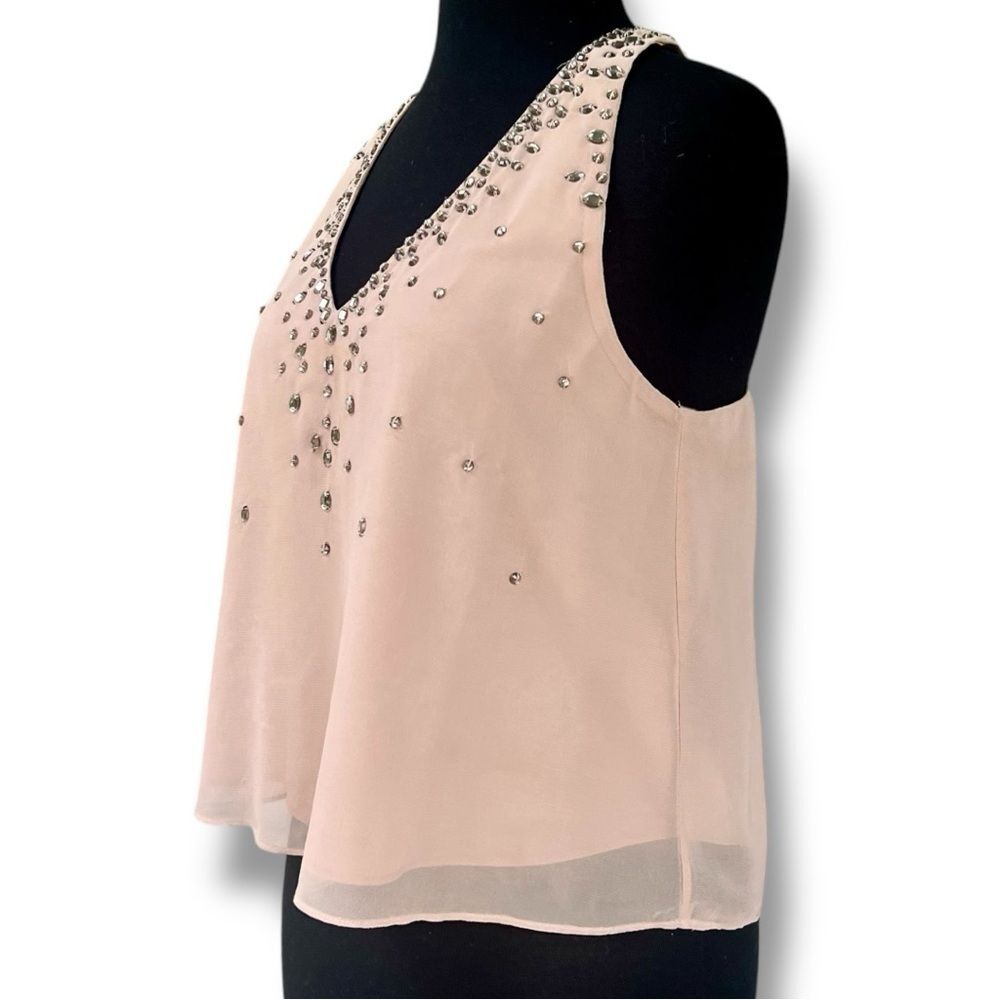 Guess Blush Pink and Bling Crop Tank | Women’s M
